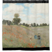 Monet Poppy Field Wildflower Shower Curtain Douchegordijn (Voorkant)