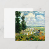 Monet - Poppy Fields, Argenteuil - Birthday wil (Voorkant / Achterkant)