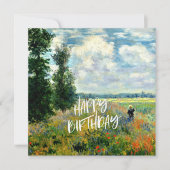 Monet - Poppy Fields, Argenteuil - Birthday wil (Voorkant)