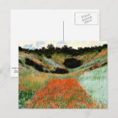 Monet - Poppy Fields in a Hollow near Giverny Briefkaart (Voorkant / Achterkant)