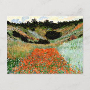 Monet - Poppy Fields in a Hollow near Giverny Briefkaart