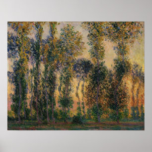 Monet - Populieren bij Giverny 1888 Poster