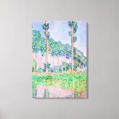 Monet - populieren, roze effect canvas afdruk (Voorkant)