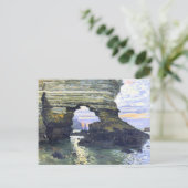 Monet - Port d'Bedrag Etretat, prachtig schilderij Briefkaart (Staand voorkant)