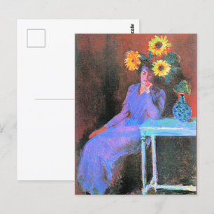Monet - Portret van Suzanne Hoschede Briefkaart