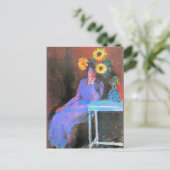 Monet - Portret van Suzanne Hoschede Briefkaart (Staand voorkant)