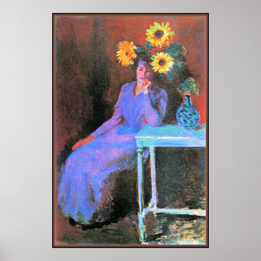 Monet - Portret van Suzanne Hoschede Poster (Voorkant)