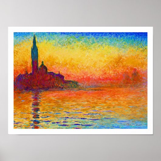 Monet Poster Print: San Giorgio Maggiore in Dusk (Voorkant)