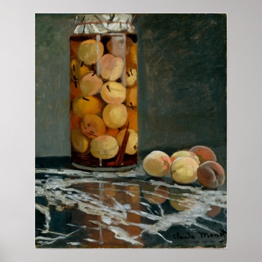Monet - Pot Perziken Poster (Voorkant)