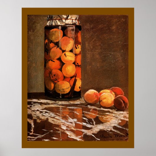 Monet - Pot perziken Poster (Voorkant)