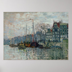 Monet - Prins Hendrikkade, Kromme Waal, Amsterdam Poster