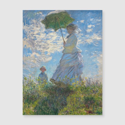 Monet - Promenade Vrouw met Parasol Magnetische Ka (Voorkant)