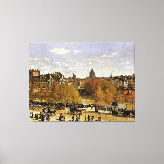 Monet - Quai du Louvre,  Canvas Afdruk (Voorkant)