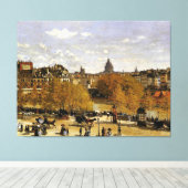 Monet - Quai du Louvre,  Canvas Afdruk (Insitu (Houten vloer))