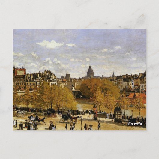 Monet - Quai du Louvre, fijne kunstschildering, Briefkaart (Achterkant)