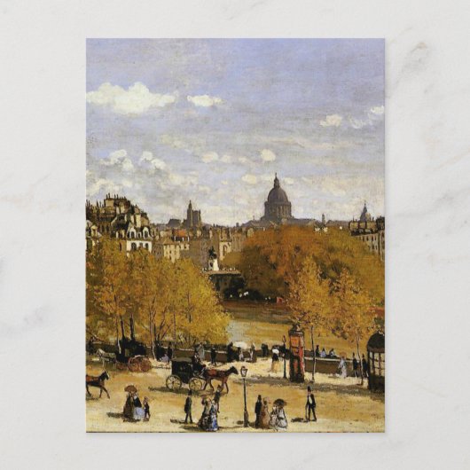 Monet - Quai du Louvre, fijne kunstschildering, Briefkaart (Voorkant)