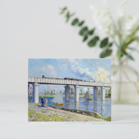 Monet - Railway Bridge at Argenteuil Briefkaart (Staand voorkant)
