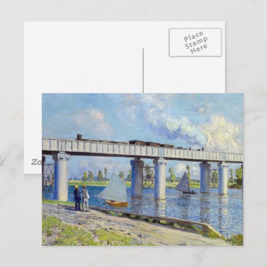 Monet - Railway Bridge at Argenteuil Briefkaart (Voorkant / Achterkant)