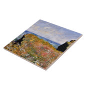 Monet - Rand van de klif bij Pourville Tegeltje (Zijkant)
