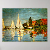 Monet - Regatta in Argenteuil, Impressionisme Poster (Voorkant)