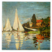 Monet - Regatta in Argenteuil, Tegeltje (Voorkant)