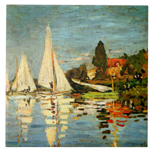 Monet - Regatta in Argenteuil, Tegeltje