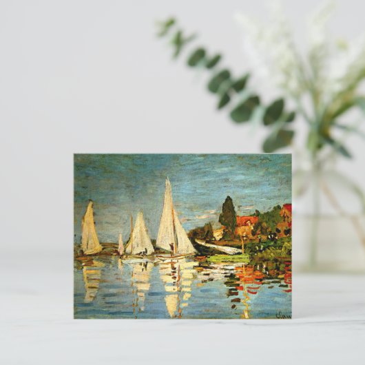 Monet, Regattas in Argenteuil Briefkaart (Staand voorkant)