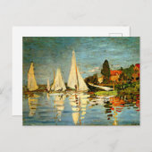 Monet, Regattas in Argenteuil Briefkaart (Voorkant / Achterkant)