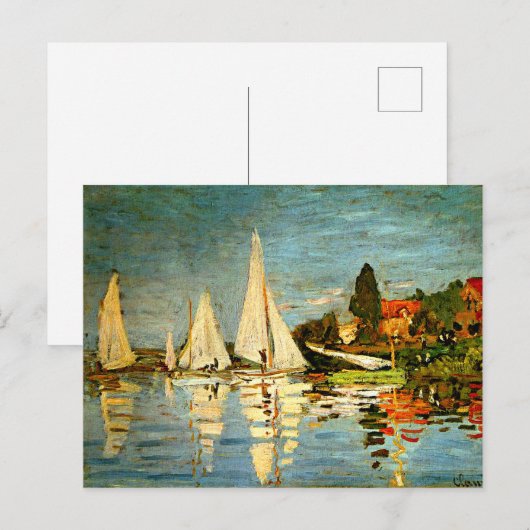 Monet, Regattas in Argenteuil Briefkaart (Voorkant / Achterkant)