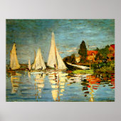 Monet, Regattas in Argenteuil Poster (Voorkant)