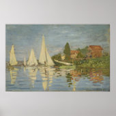 Monet - Regattas in Argenteuil Poster (Voorkant)