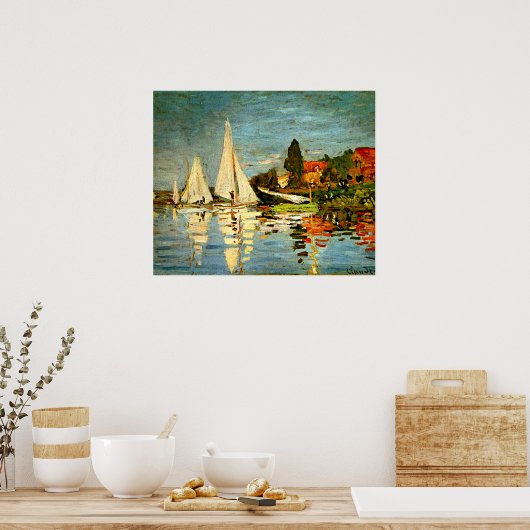 Monet, Regattas in Argenteuil Poster (Keuken)