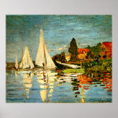 Monet, Regattas in Argenteuil Poster (Voorkant)