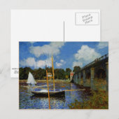Monet - Road Bridge in Argenteuil Briefkaart (Voorkant / Achterkant)