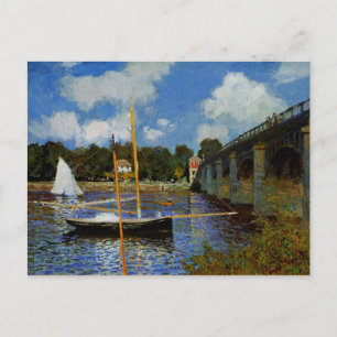 Monet - Road Bridge in Argenteuil Briefkaart