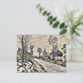 Monet - Road tot Louveciennes, Impressionisme Briefkaart (Staand voorkant)