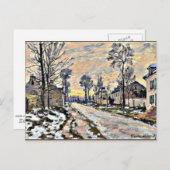 Monet - Road tot Louveciennes, Impressionisme Briefkaart (Voorkant / Achterkant)