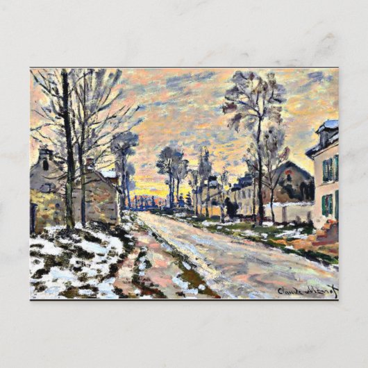 Monet - Road tot Louveciennes, Impressionisme Briefkaart (Voorkant)