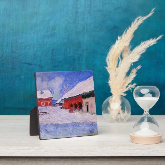 Monet - Rode huizen bij Bjornegaard Fotoplaat (Insitu)