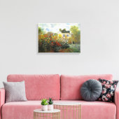 Monet Roos Garden Canvas Afdruk (Insitu (Woonkamer))