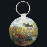 Monet Roos Garden Sleutelhanger<br><div class="desc">Monet Roos Garden sleutelketen. Olie op doek vanaf 1883. De Franse impressionist Claude Monet creëerde enkele van de mooiste tuinlandschappen in de buurt van zijn huis in Giverny. Dit is een van zijn eerdere werken die 's ochtends een roos tuin in de buurt van Argenteuil afschilderen. Het werk bestaat uit...</div>