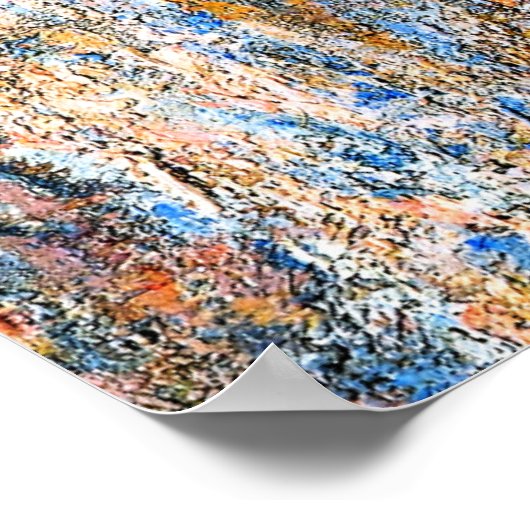 Monet - Rouen Cathedraal, de Facade in Sunlight Poster (Hoek)