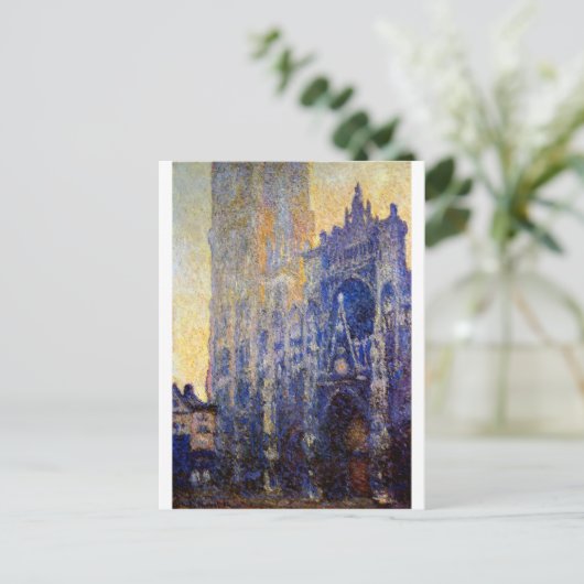 Monet - Rouen Cathedraal, Morning Effect Briefkaart (Staand voorkant)