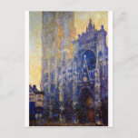 Monet - Rouen Cathedraal, Morning Effect Briefkaart<br><div class="desc">Claude Monet schilderij,  Rouen Cathedral,  The Portal,  Morning Effect (Rouen Cathedral-reeks)</div>