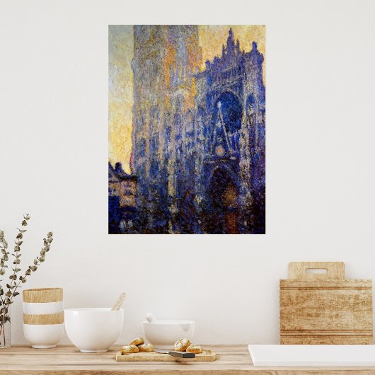 Monet - Rouen Cathedraal, Morning Effect Poster (Keuken)