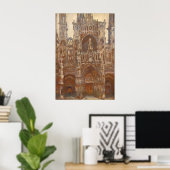 Monet, Rouen Cathedral, het West Portal Poster (Thuiskantoor)