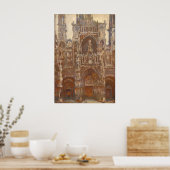 Monet, Rouen Cathedral, het West Portal Poster (Keuken)