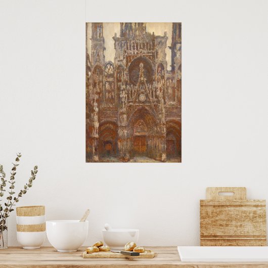 Monet, Rouen Cathedral, het West Portal Poster (Keuken)