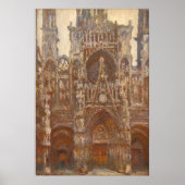 Monet, Rouen Cathedral, het West Portal Poster (Voorkant)