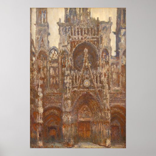 Monet, Rouen Cathedral, het West Portal Poster (Voorkant)